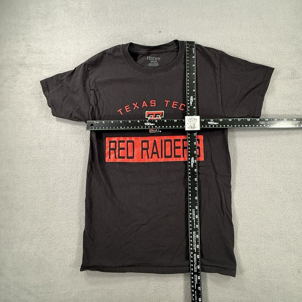 Texas Tech Red Raiders Black T-Shirt Small Red Lettering NCAA - Picture 2 of 5